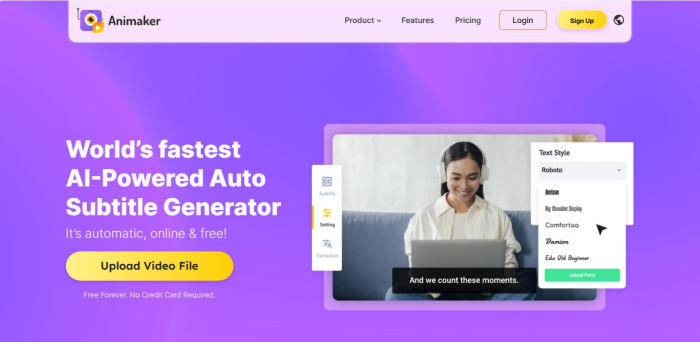 Animaker’s Subtitle Generator