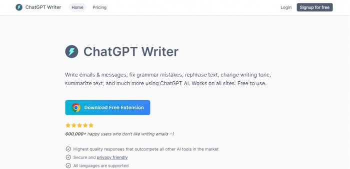 chatGPT Writer