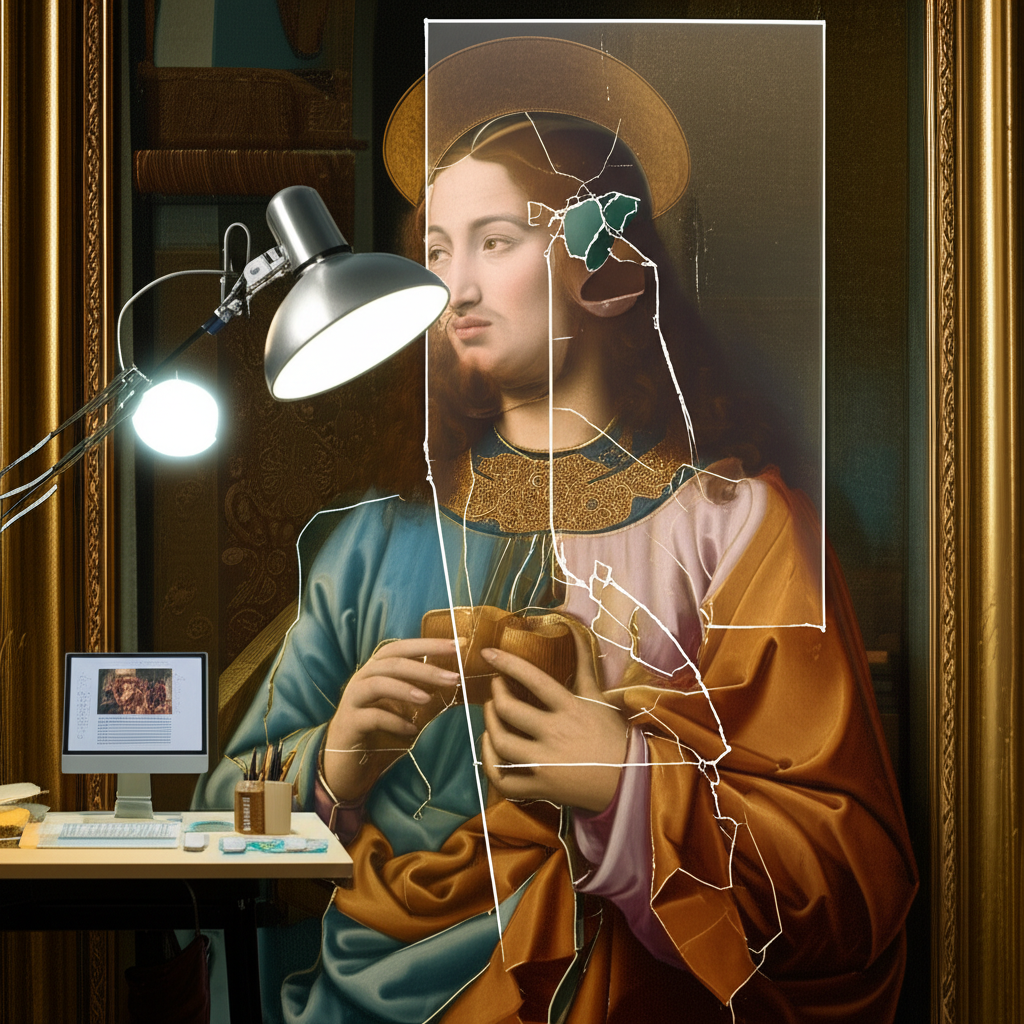 AI Restores Damaged Paintings with a Digitally-Generated Mask in Hours
