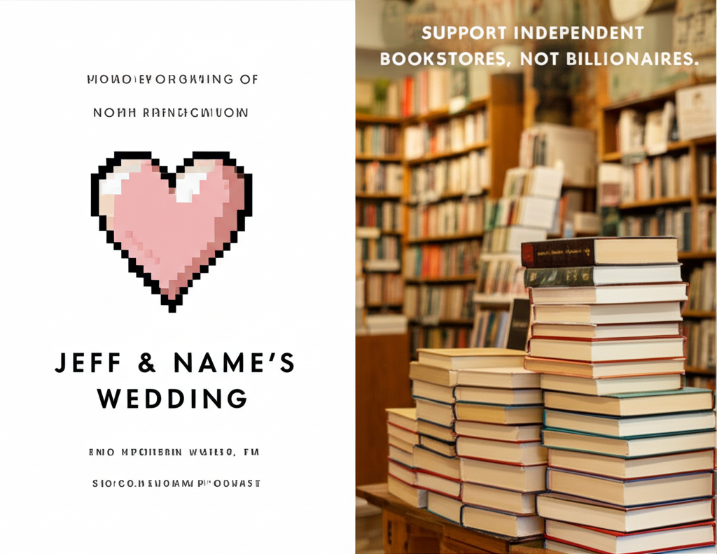 Bookshop.org mocks Jeff Bezos wedding invite in anti-Prime Day promo