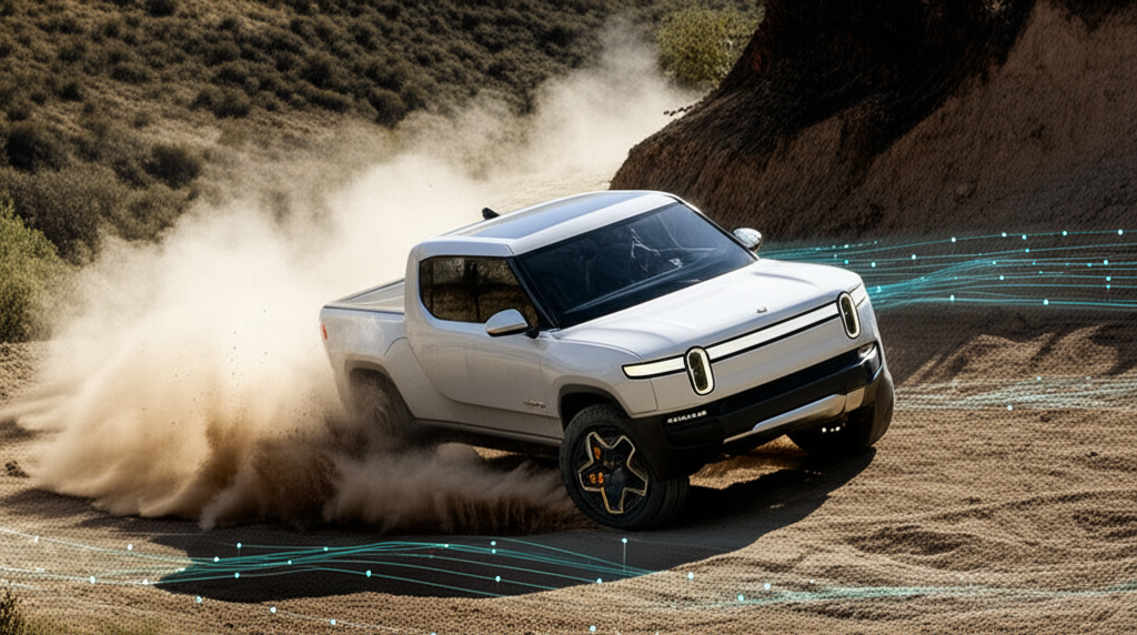 The tech behind Rivian’s 2026 Quad Motor truck and SUV — and that kick turn